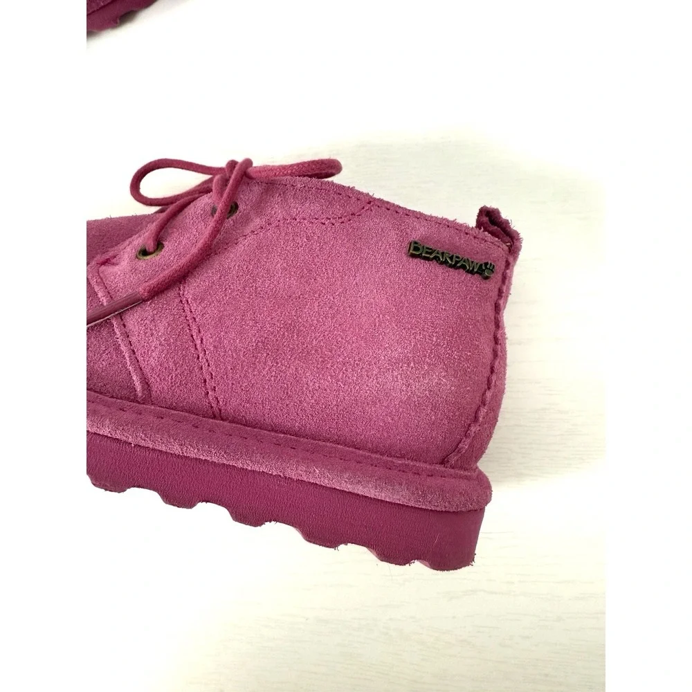 Bearpaw Shorty Youth  Ankle Hypnotic‎ Violet  SIZE 1 Chukka Skye Suede Pink